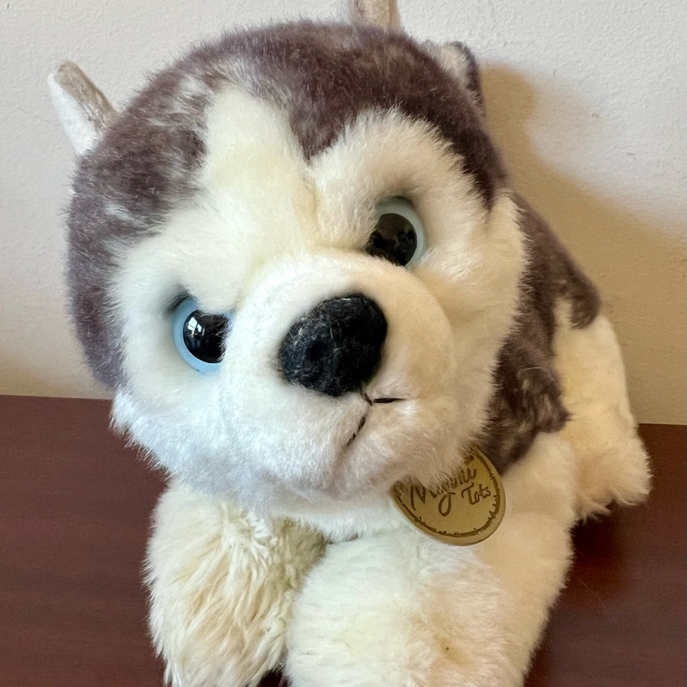 Miyoni by Aurora Husky Dog Plush Stuffed Animal Grey White Tots Realistic - Picture 2 of 10
